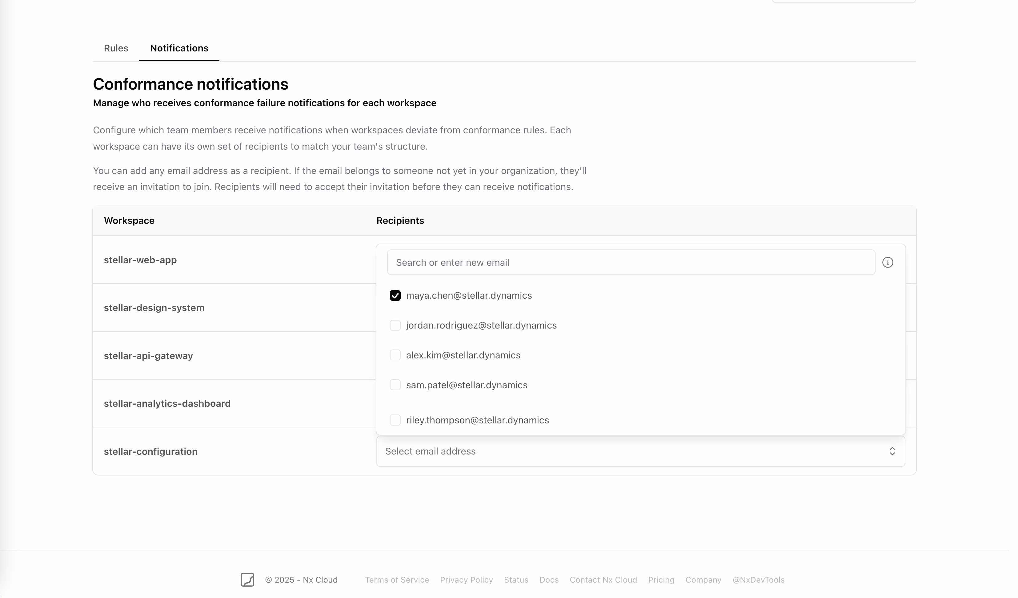 Conformance notifications